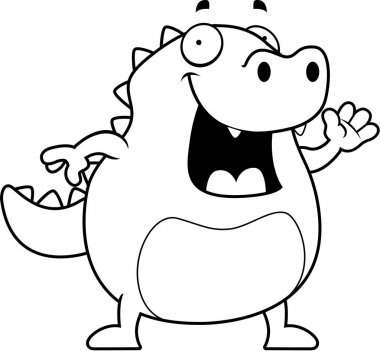 Çizgi film kertenkele sallayarak