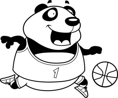 Çizgi film Panda basketbol