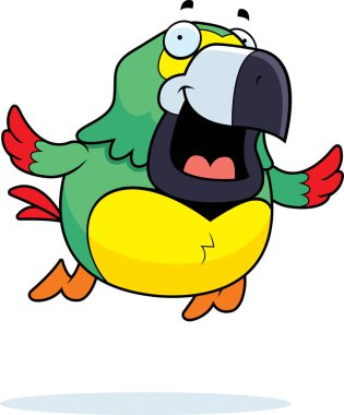 Uçan karikatür papağan