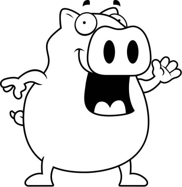 domuz sallayarak cartoon