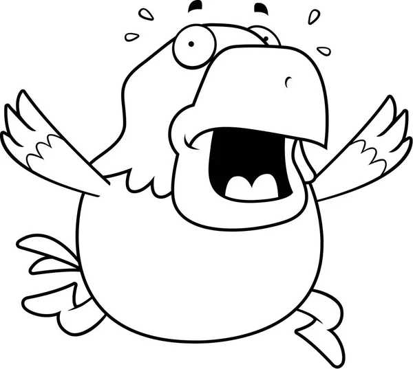 Dibujos animados calvo águila pánico — Vector de stock