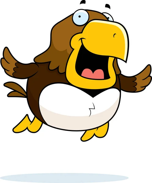 Cartoon Hawk Voler — Image vectorielle