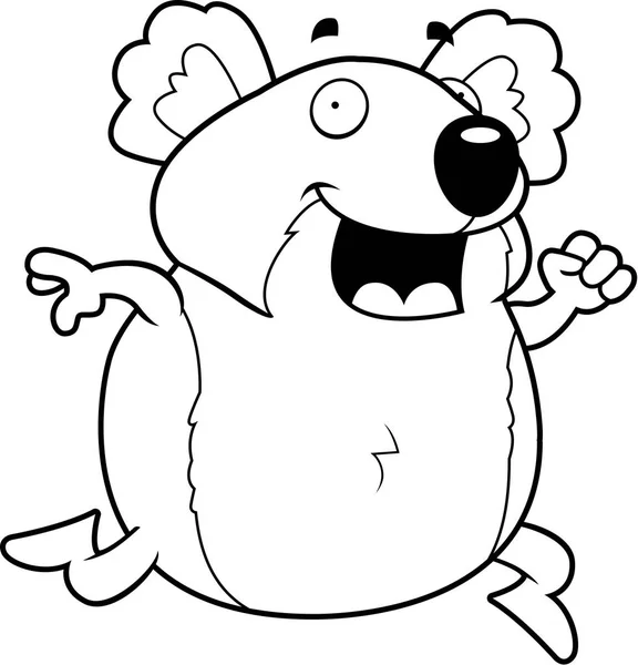 Dibujos animados Koala Running — Archivo Imágenes Vectoriales