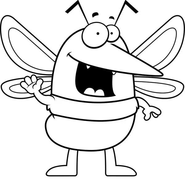 Cartoon Mosquito ondulant — Image vectorielle