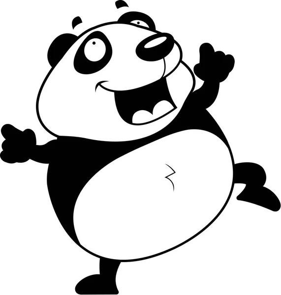 Мультфільм панда танці — стоковий вектор