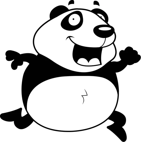 Cartoon Panda Running — Stock Vector