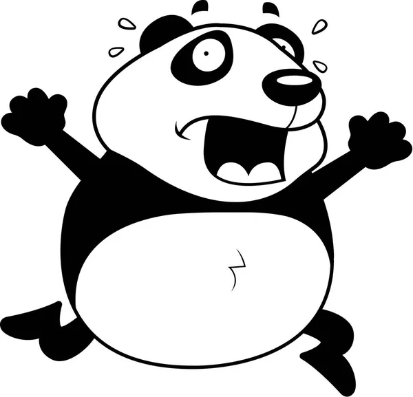 Cartoon Panda Panic — Stock Vector