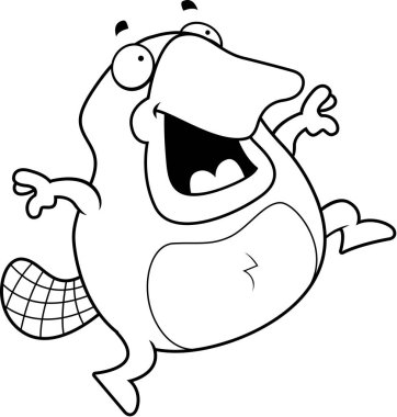 Çizgi film Platypus atlama