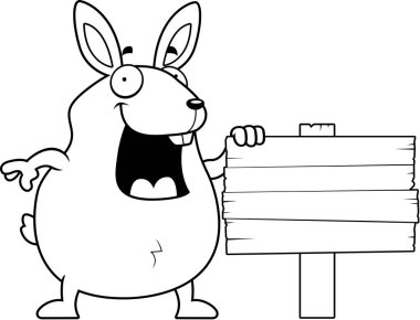 Karikatür tavşan işareti