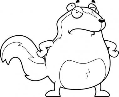 Çizgi film kokarca kızgın