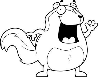 Çizgi film kokarca sallayarak