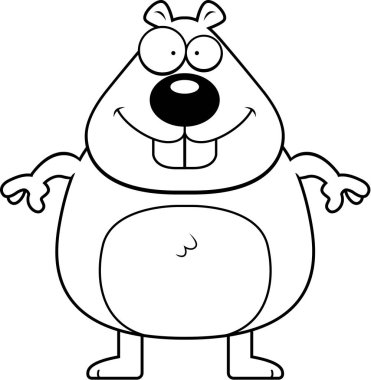 Çizgi film Beaver gülümseyen