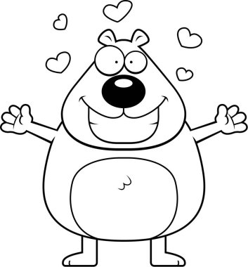 Çizgi film kunduz kucaklama