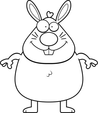 Gülümseyen karikatür tavşan