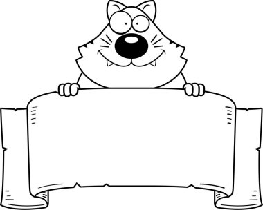 Karikatür kedi afiş