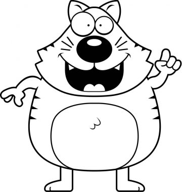 Karikatür kedi fikir