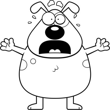 Panik karikatür köpek