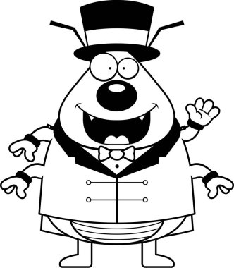 Karikatür pire sirki sallayarak