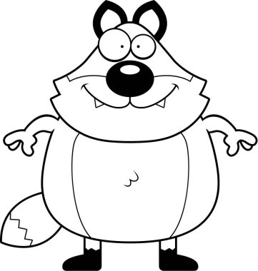 Fox gülümseyen karikatür