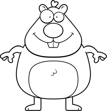 Gülümseyen çizgi film Hamster