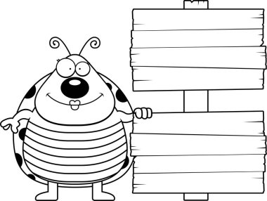 Çizgi film uğur böceği işareti