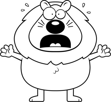 Panik çizgi film aslan