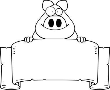 Çizgi film domuz afiş