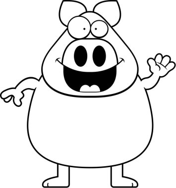 domuz sallayarak cartoon