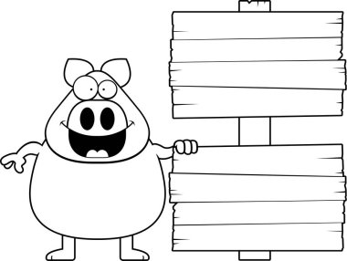 Çizgi film domuz işareti