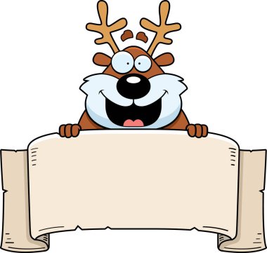 Karikatür Ren geyiği afiş