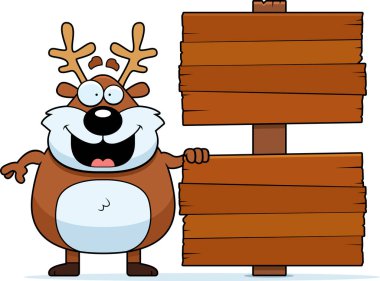 Karikatür Ren geyiği işareti