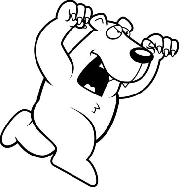 Çizgi film kutup ayısı saldıran