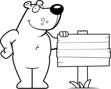 Çizgi film ayı işareti