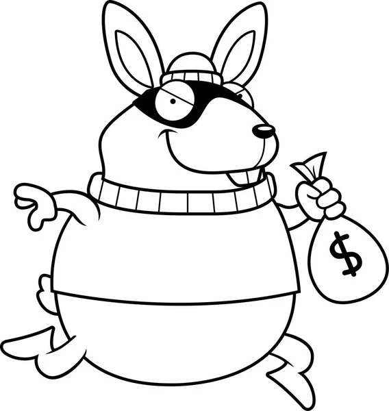 Cartoon Rabbit Furto con scasso — Vettoriale Stock