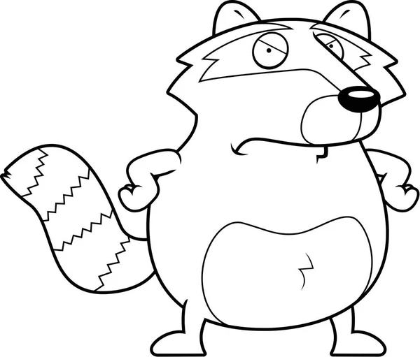 Cartoon Angry Raccoon — Stock Vector