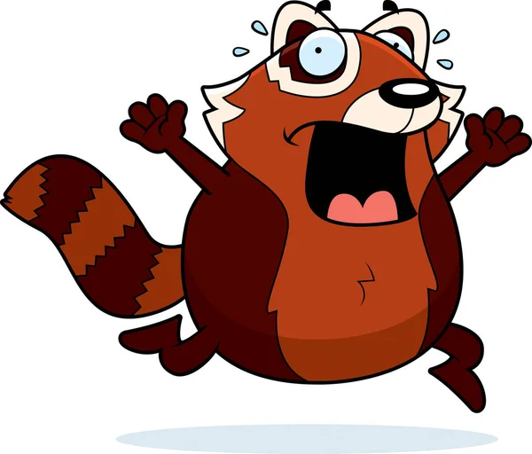 Kreskówka Panda czerwona panika — Wektor stockowy