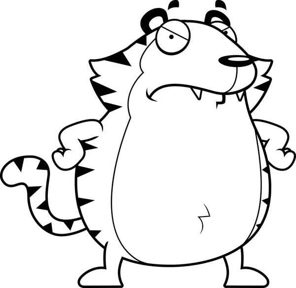 Angry Cartoon Tiger — Stock Vector