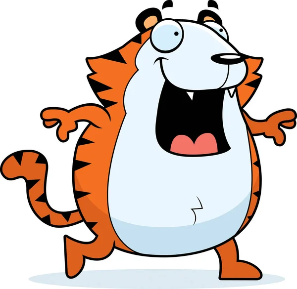 Cartoon Tiger wandelen — Stockvector