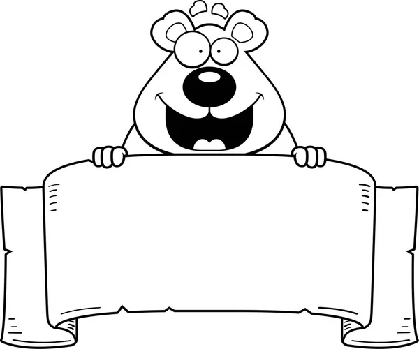 Bandiera dell'orso del fumetto — Vettoriale Stock