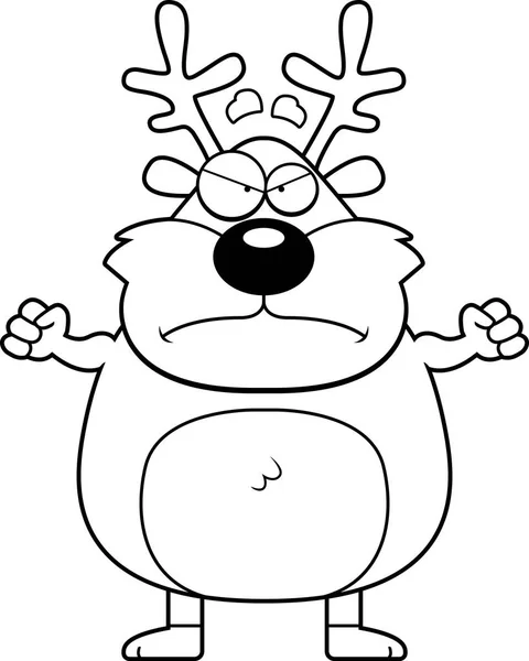 Angry Cartoon Reindeer — Stock Vector