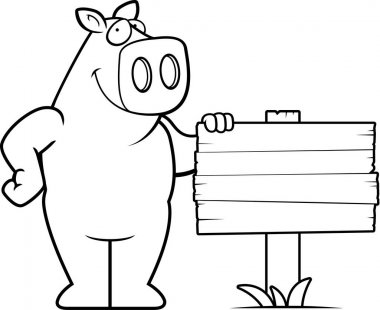 Çizgi film domuz işareti