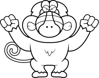 Kızgın karikatür maymun