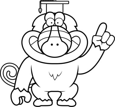 Karikatür maymun Profesör