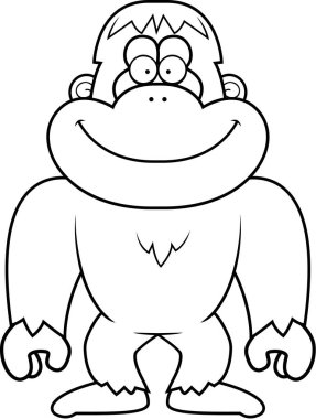 Çizgi film Bigfoot gülümseyen