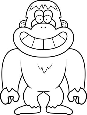 Çizgi film Bigfoot sırıtarak