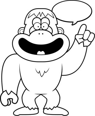 Konuşuyor karikatür Bigfoot