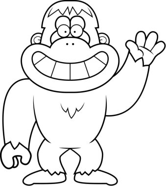 Çizgi film Bigfoot sallayarak