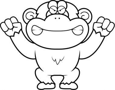 Kızgın çizgi film şempanze