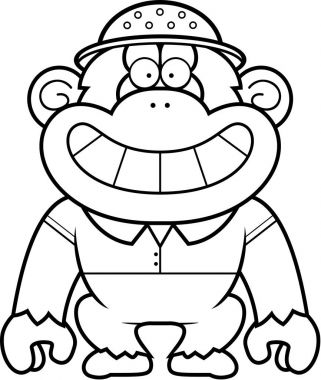 Çizgi film şempanze Safari