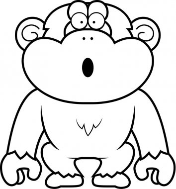 Çizgi film şempanze sürpriz